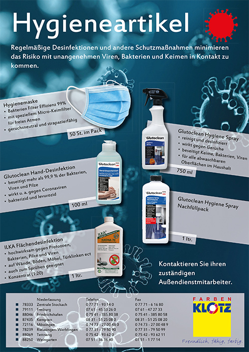 Hygieneartikel & Desinfektionsmittel